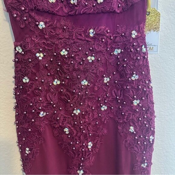 Say Yes To The Prom Womens Illusion Gown Dress Size Small - Picture 6 of 15